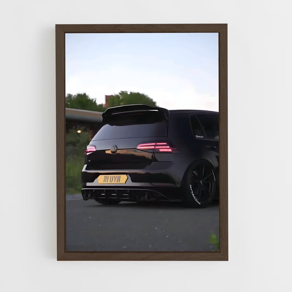 Poster Noir et Sportif – affiche Volkswagen (vue 5)